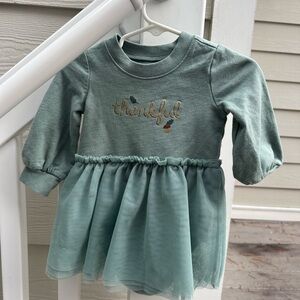 Carter's Green Thankful Dress